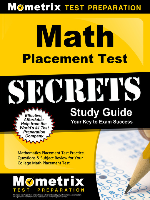 Title details for Math Placement Test Secrets Study Guide by Mometrix College Placement Test Team - Wait list